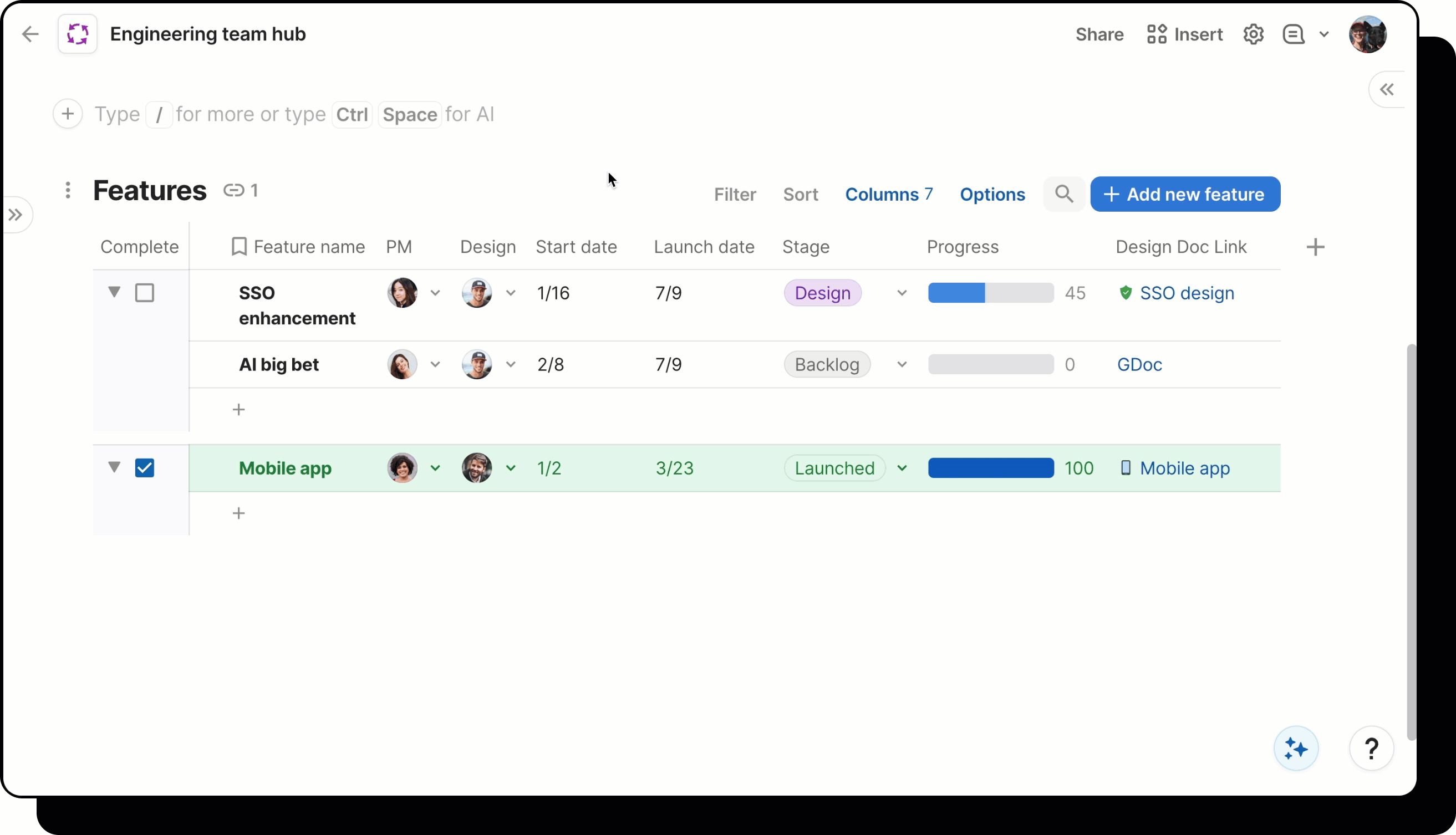 Gif showing user drag columns to resize width. 