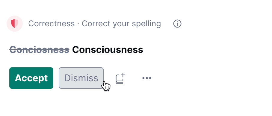 A gif shows a cursor hovering over a book icon on a suggestion card