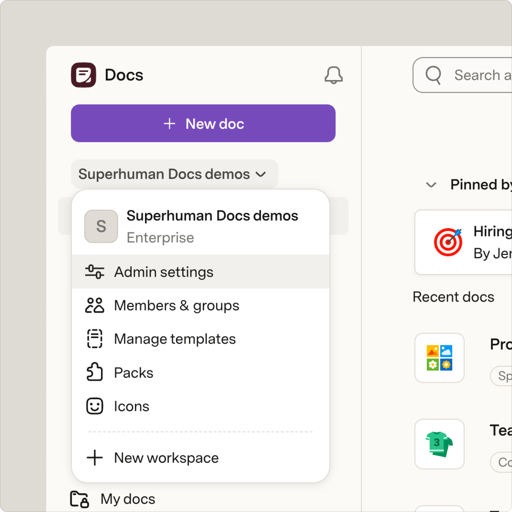 admin settings entrypoint (single workspace).png