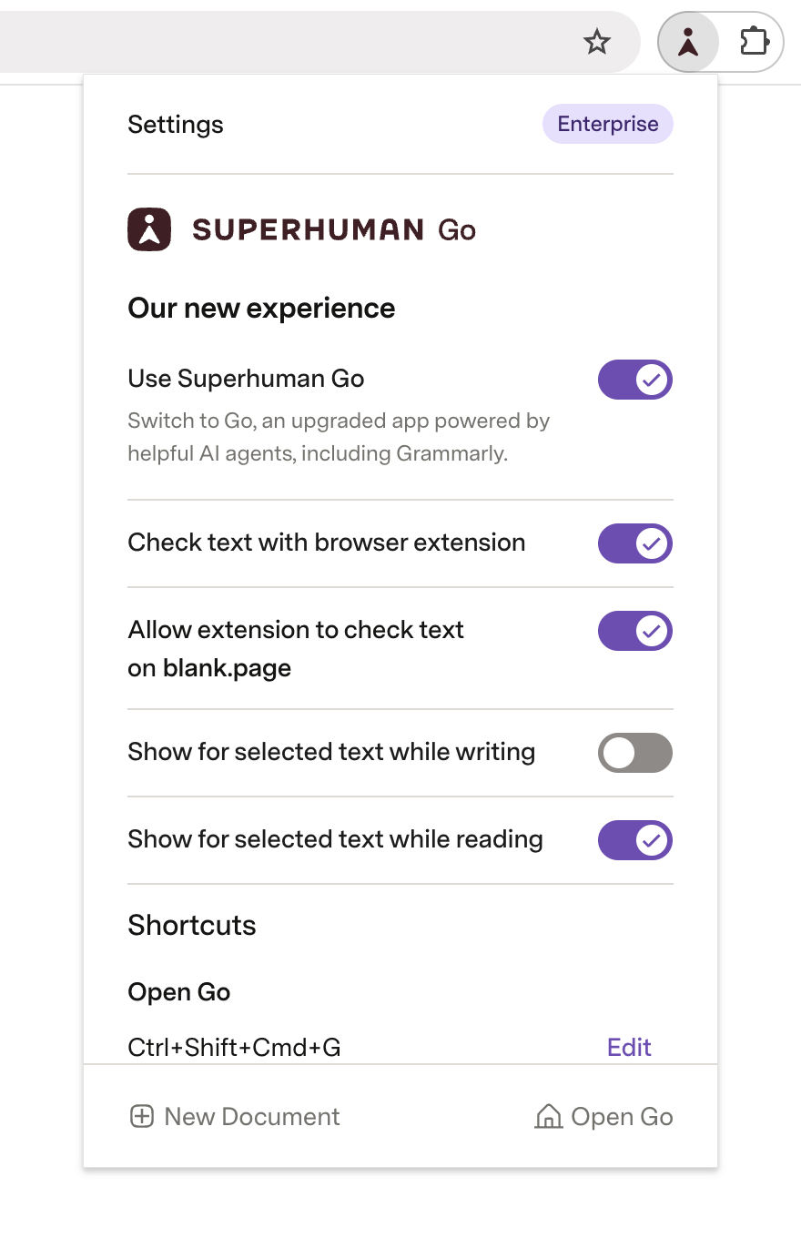 Show for selected text while writing.png