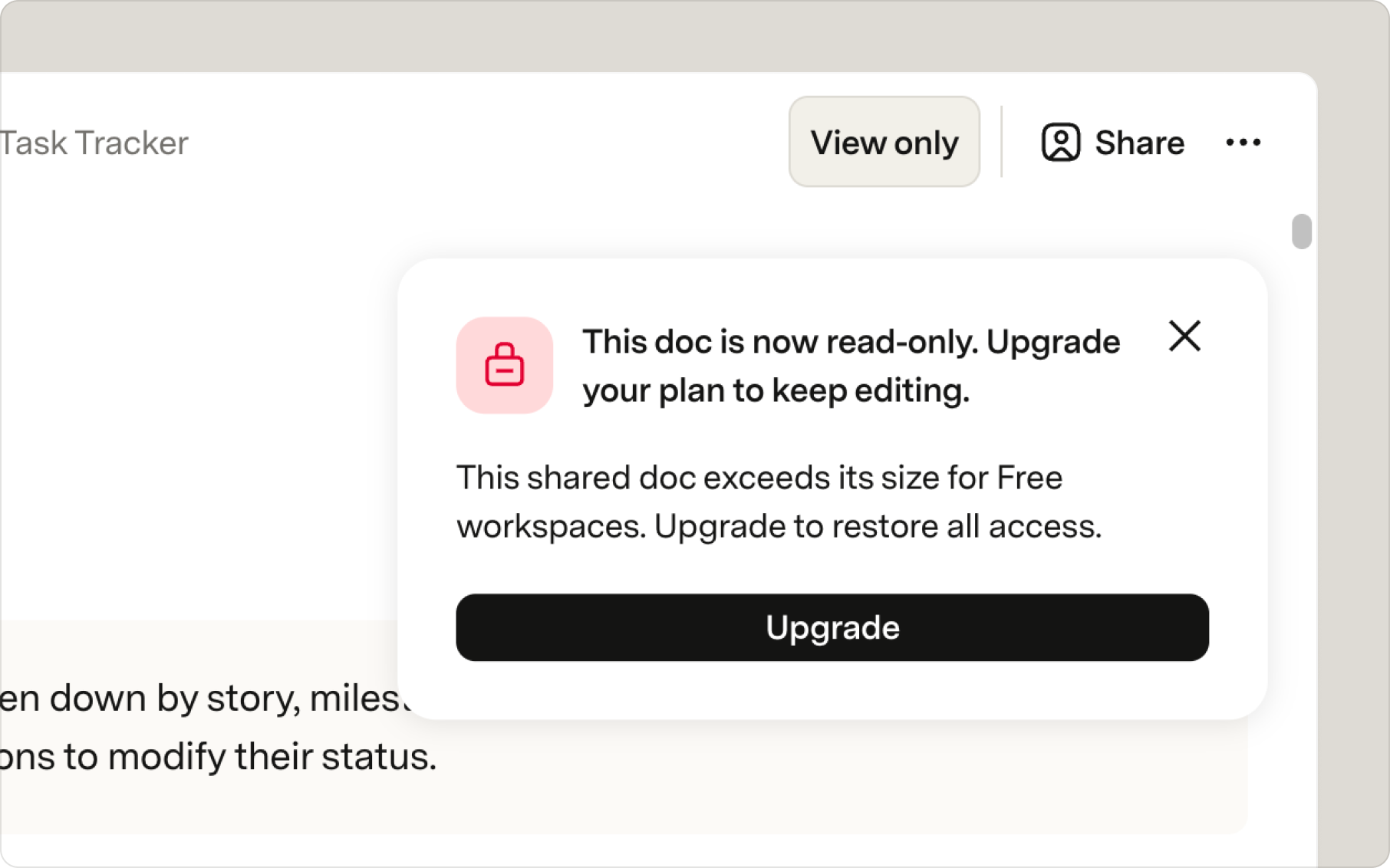 free plan limits - doc is view only.png