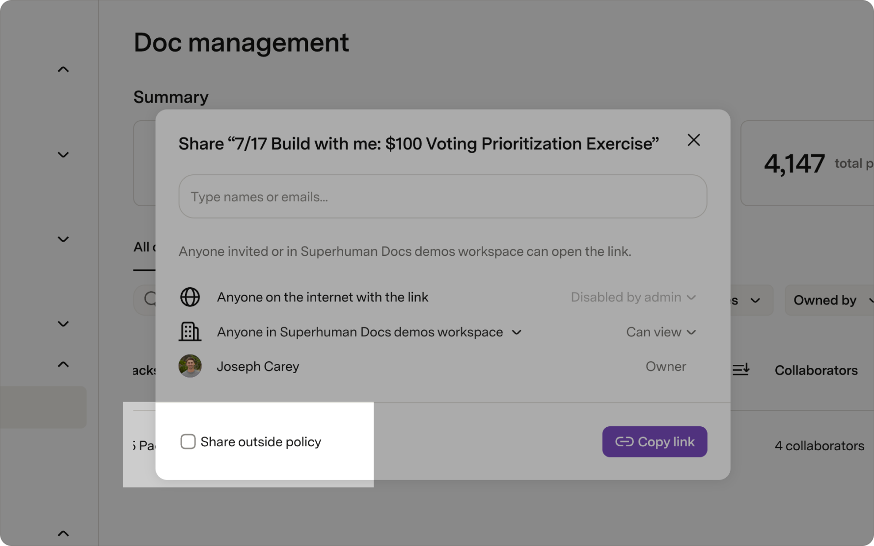 enterprise - change doc permissions - "share outside policy".png